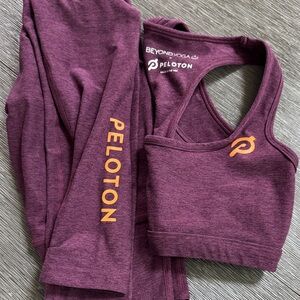 Beyond Yoga x Peloton Purple and Orange Activewear Set
